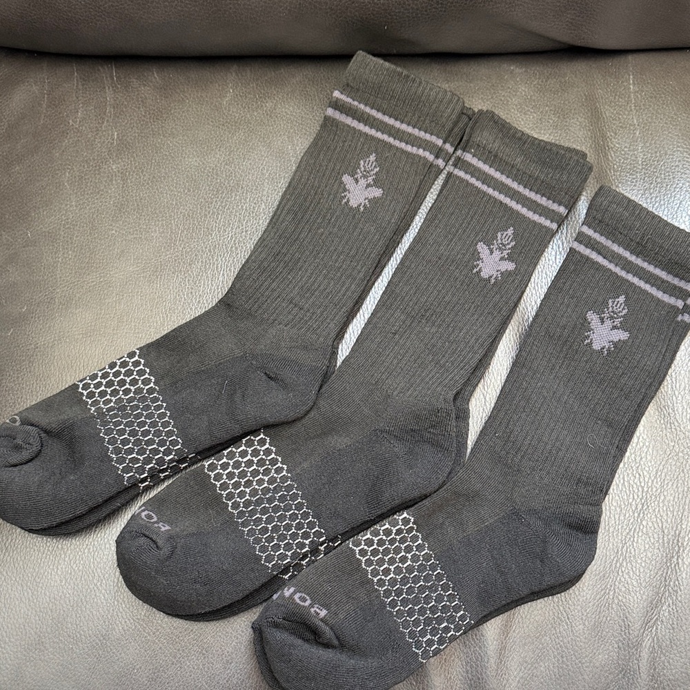 Bombas black mid calf Socks 3 pair